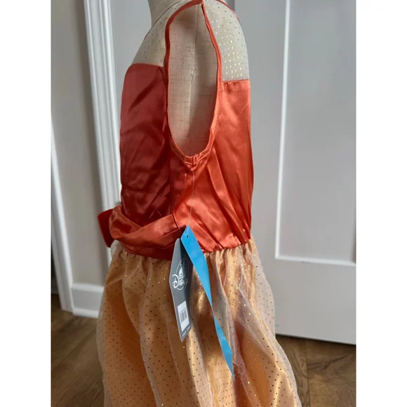 Girls Disney Moana Pajama Dress Size 5/6 Orange Gold - Picture 2 of 7